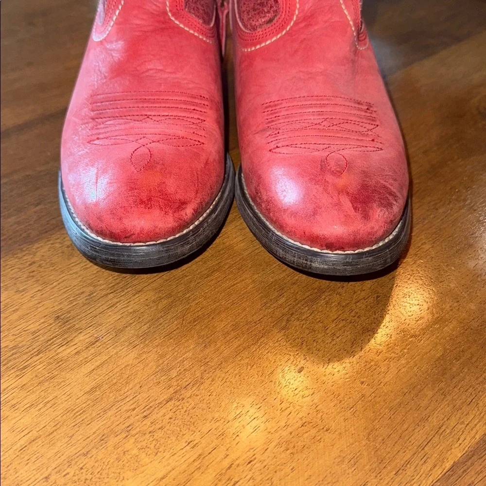 Ariat Red  Leather Boots - Picture 9 of 10